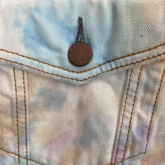 Free People Denim Trucker Jacket Liberty Wash Size XS/Small - Picture 3 of 10
